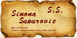 Simona Supurović vizit kartica